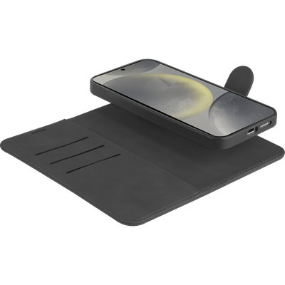 Cazy Uitneembaar Wallet Hoesje voor Samsung Galaxy S24 - Magnetisch 2-in-1 Hoesje met Pasvakjes - Zwart