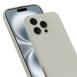 Soft Color TPU Hoesje geschikt voor iPhone 16 Pro Max - met Magnetische Ring - geschikt voor Magsafe - Ivory