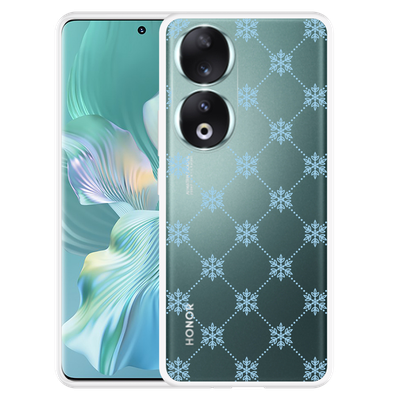 Cazy Hoesje geschikt voor Honor 90 Snowflake Pattern