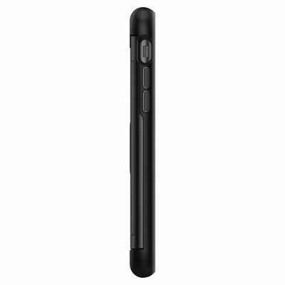Hoesje geschikt voor iPhone SE 2022/2020 - Spigen Slim Armor CS Case - Zwart