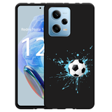 Hoesje Zwart geschikt voor Xiaomi Redmi Note 12 Pro 5G Soccer Ball