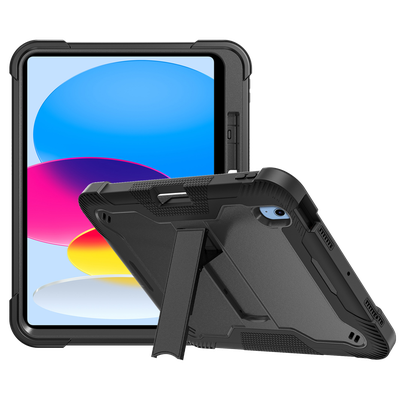Cazy Full Body Shockproof Hoes geschikt voor iPad 2022 (10th Gen) - Zwart
