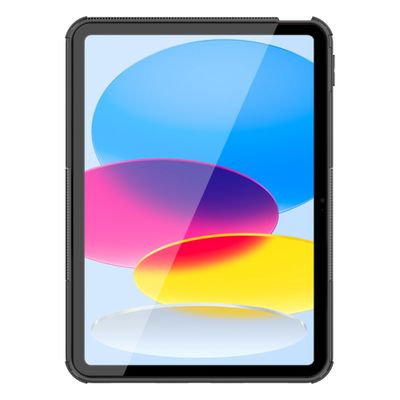 Cazy Hoes geschikt voor iPad 2022 (10th Gen) - Rugged Hybrid - Zwart