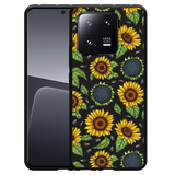 Hoesje Zwart geschikt voor Xiaomi 13 Pro Sunflowers