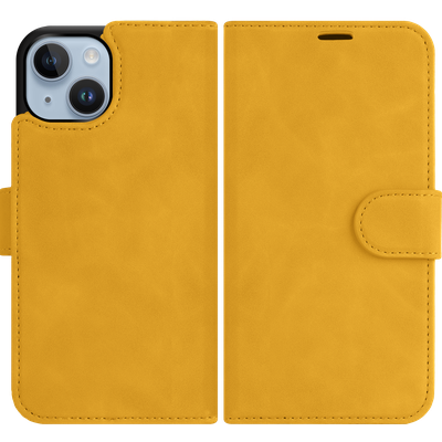 Cazy Uitneembaar Wallet Hoesje voor iPhone 13 - Magfit 2-in-1 Hoesje met Pasvakjes - Geel