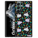 Hoesje Zwart geschikt voor Samsung Galaxy S22 Ultra - Funny Rabbit