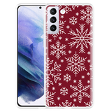Hoesje geschikt voor Samsung Galaxy S21 Plus - Sneeuw
