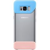 Samsung Hoesje geschikt voor Galaxy S8 Plus - 2Piece Cover - Blauw/Roze