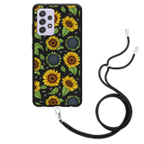 Hoesje met Koord Zwart geschikt voor Samsung Galaxy A52/A52s - Sunflowers