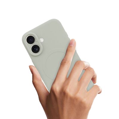 Cazy Soft Color TPU Hoesje geschikt voor iPhone 16 - met Magnetische Ring - geschikt voor Magsafe - Ivory