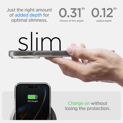 Hoesje geschikt voor Apple iPhone 14 Pro - Spigen Ultra Hybrid S Case - Transparant
