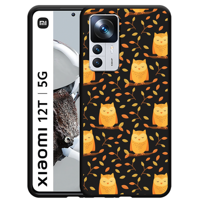Cazy Hoesje Zwart geschikt voor Xiaomi 12T/12T Pro - Cute Owls