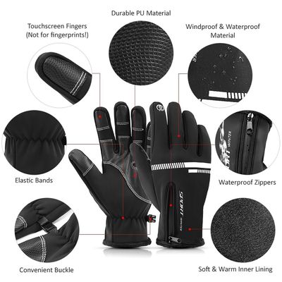 Cazy Touchscreen Sport Handschoenen - Zwart - Maat XL