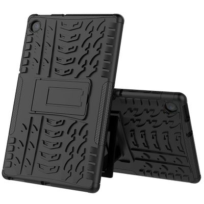 Cazy Rugged Hybrid Hoes geschikt voor Lenovo Tab M10 Plus - Zwart
