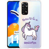 Cazy Hoesje geschikt voor Xiaomi Redmi Note 11/11S - Born to be a Unicorn