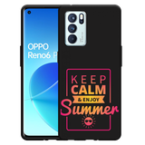 Hoesje Zwart geschikt voor Oppo Reno6 Pro 5G - Summer Time