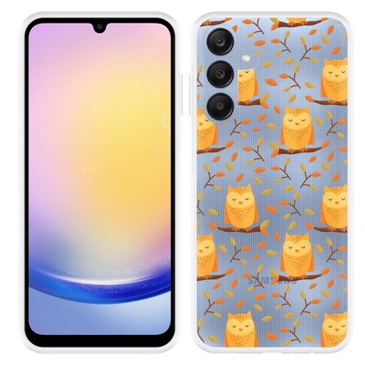 Cazy Hoesje geschikt voor Samsung Galaxy A25 Cute Owls