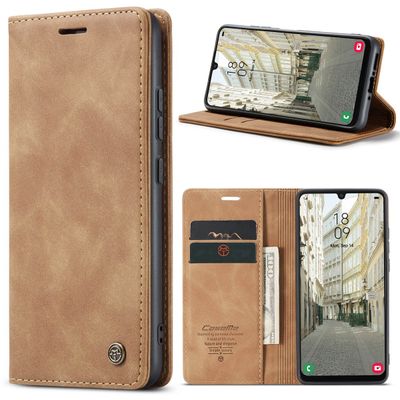 Caseme Hoesje geschikt voor Samsung Galaxy A34 - Retro Wallet Case - Bruin
