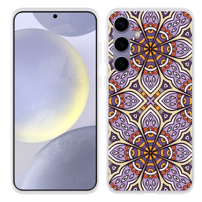 Cazy Hoesje geschikt voor Samsung Galaxy S24+ Paarse Mandala