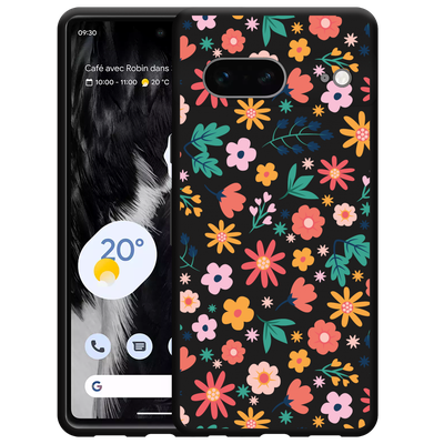 Cazy Hoesje Zwart geschikt voor Google Pixel 7 - Always have flowers