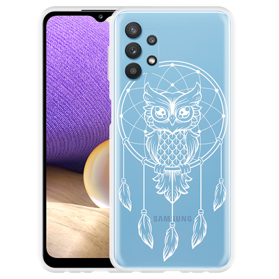 Cazy Hoesje geschikt voor Samsung Galaxy A32 5G - Dream Owl Mandala