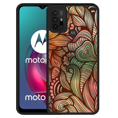 Cazy Hardcase hoesje geschikt voor Motorola Moto G10 - Abstract Colorful