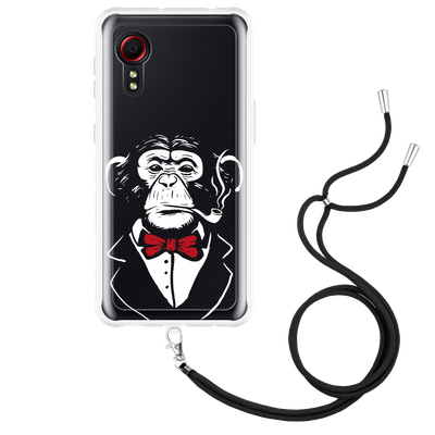 Cazy Hoesje met Koord geschikt voor Samsung Galaxy Xcover 5 - Smoking Chimp