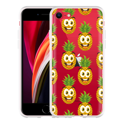 Cazy Hoesje geschikt voor iPhone SE 2020 - Happy Ananas