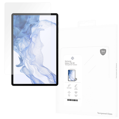 Cazy Tempered Glass Screen Protector geschikt voor Samsung Galaxy Tab S8 - Transparant - 2 stuks