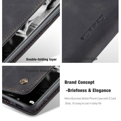CASEME Xiaomi Mi 11 Retro Wallet Case - Zwart
