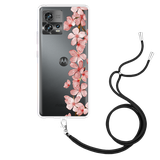 Hoesje met Koord geschikt voor Motorola Edge 30 Fusion - Flower Branch