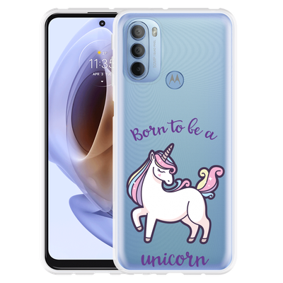 Cazy Hoesje geschikt voor Motorola Moto G41 - Born to be a Unicorn