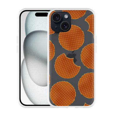 Cazy Hoesje geschikt voor iPhone 15 Stroopwafels