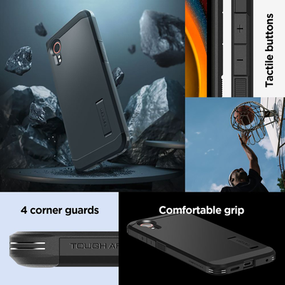 Hoesje geschikt voor Samsung Galaxy Xcover7 - Spigen Tough Armor Case - Zwart