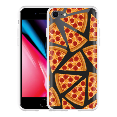 Cazy Hoesje geschikt voor iPhone 8 - Pizza Party