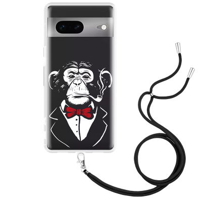 Cazy Hoesje met Koord geschikt voor Google Pixel 7 - Smoking Chimp