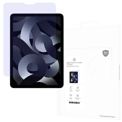Cazy Tempered Glass Screen Protector geschikt voor iPad Air 2022 (5th Gen)/iPad Air 2020 (4th Gen) - Blue Filter