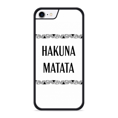 Cazy Hardcase hoesje geschikt voor iPhone 8 - Hakuna Matata black