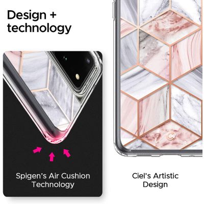 Spigen Cyrill Cecile Crystal Samsung Galaxy S20 Ultra Hoesje - Pink Marble