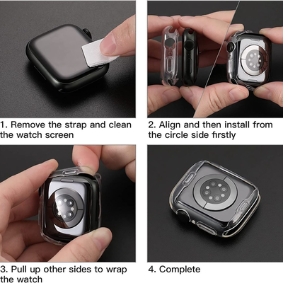 Cazy Soft TPU Hoesje geschikt voor Apple Watch Ultra Hoesje - Transparant