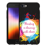 Hoesje Zwart geschikt voor iPhone SE 2022 - Painting