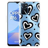 Hoesje geschikt voor Oppo A16/A16s - Watercolor Hearts