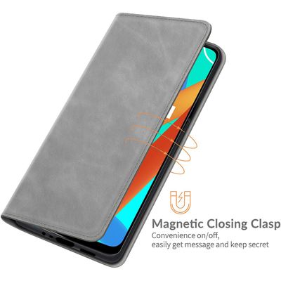Cazy Wallet Magnetic Hoesje geschikt voor Realme 8 5G - Grijs