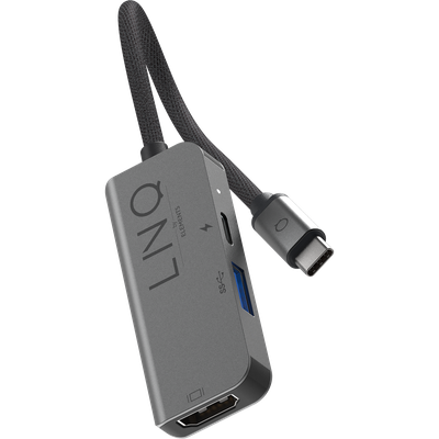 LINQ Connects  3-in-1 USB-C / HDMI Hub - grijs