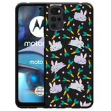 Hoesje Zwart geschikt voor Motorola Moto G22 - Funny Rabbit