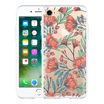 Cazy Hoesje geschikt voor iPhone 7 - Poppy Roses