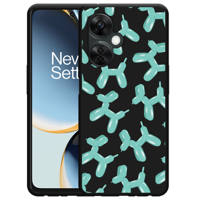 Cazy Hoesje Zwart geschikt voor OnePlus Nord CE 3 Lite 5G Ballon Hondjes