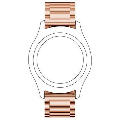 Cazy Bandje geschikt voor Huawei Watch GT 2 Pro - Metalen Horlogebandje - Rose Goud
