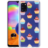 Hoesje geschikt voor Samsung Galaxy A31 - Cupcakes