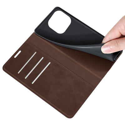 Cazy Wallet Magnetic Hoesje geschikt voor iPhone 14 Pro - Bruin